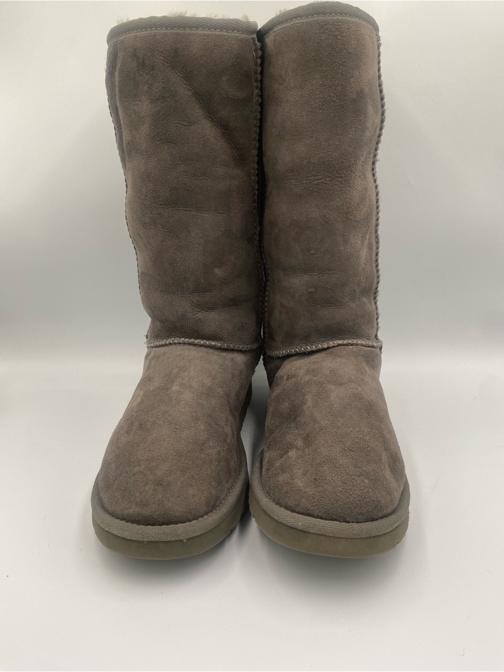 Vintage UGG Australia Classic Tall Suede Boots Grey Size 8 (Read Desc) - Picture 5 of 12